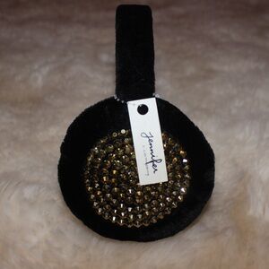 Black and Gold Blinged Out Earmuffs